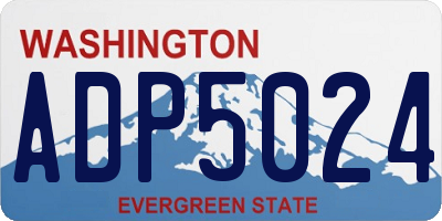 WA license plate ADP5024