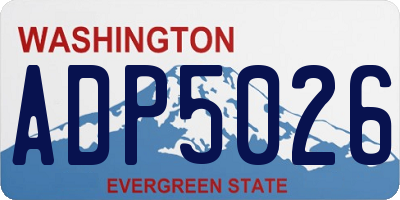 WA license plate ADP5026