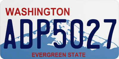 WA license plate ADP5027