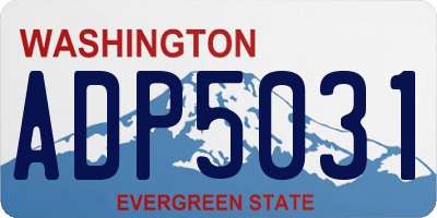 WA license plate ADP5031
