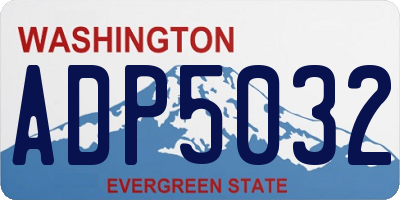 WA license plate ADP5032