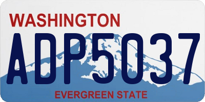 WA license plate ADP5037