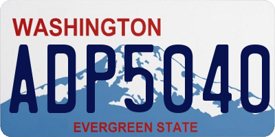 WA license plate ADP5040