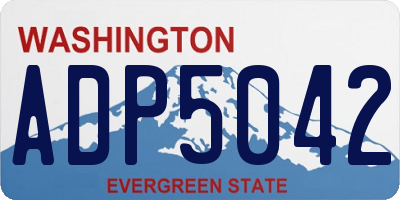 WA license plate ADP5042