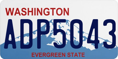 WA license plate ADP5043