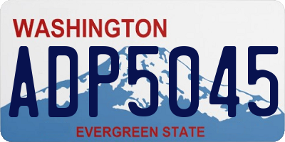 WA license plate ADP5045