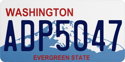 WA license plate ADP5047