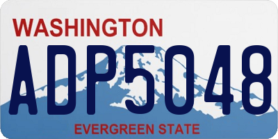 WA license plate ADP5048