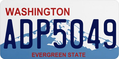 WA license plate ADP5049