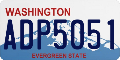 WA license plate ADP5051