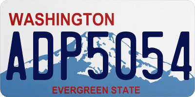 WA license plate ADP5054