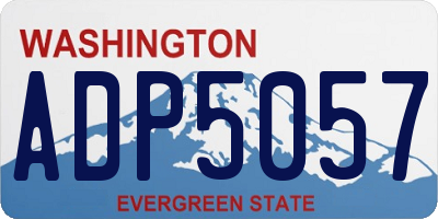 WA license plate ADP5057
