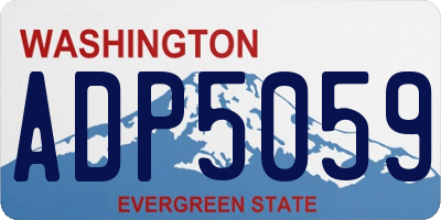 WA license plate ADP5059