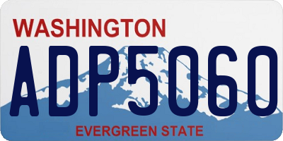 WA license plate ADP5060