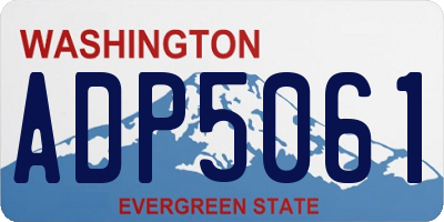 WA license plate ADP5061