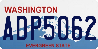 WA license plate ADP5062