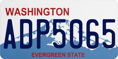 WA license plate ADP5065