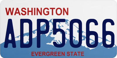 WA license plate ADP5066