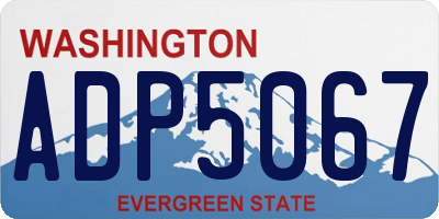 WA license plate ADP5067