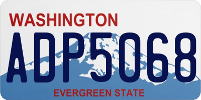 WA license plate ADP5068