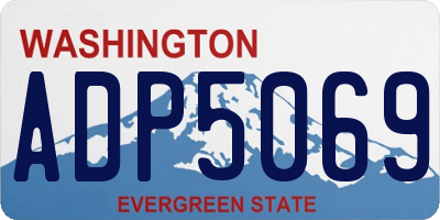WA license plate ADP5069