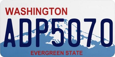 WA license plate ADP5070