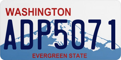 WA license plate ADP5071