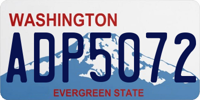 WA license plate ADP5072