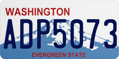 WA license plate ADP5073