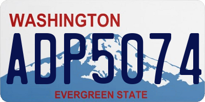 WA license plate ADP5074
