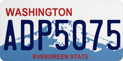 WA license plate ADP5075