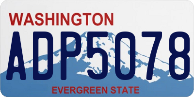 WA license plate ADP5078