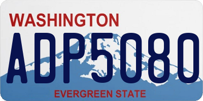 WA license plate ADP5080
