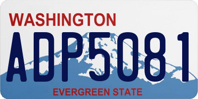 WA license plate ADP5081