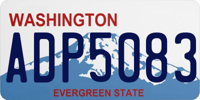 WA license plate ADP5083