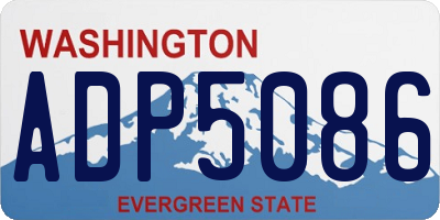 WA license plate ADP5086