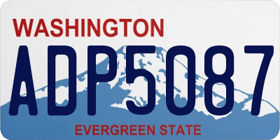 WA license plate ADP5087