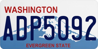 WA license plate ADP5092