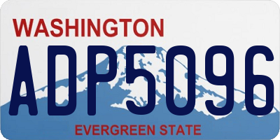 WA license plate ADP5096