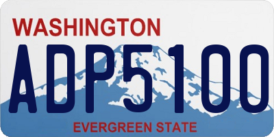 WA license plate ADP5100