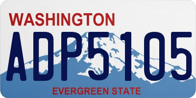 WA license plate ADP5105