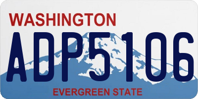 WA license plate ADP5106