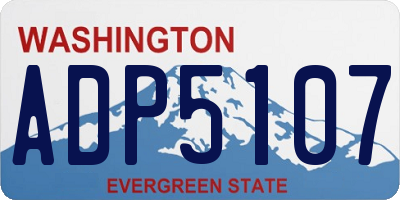 WA license plate ADP5107
