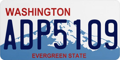 WA license plate ADP5109