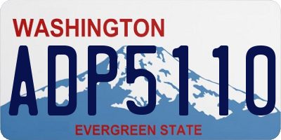 WA license plate ADP5110