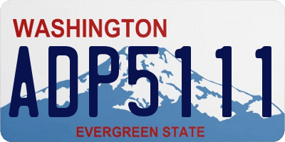 WA license plate ADP5111