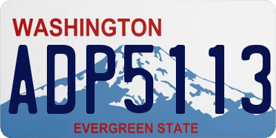WA license plate ADP5113