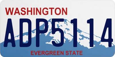 WA license plate ADP5114