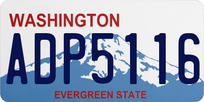 WA license plate ADP5116