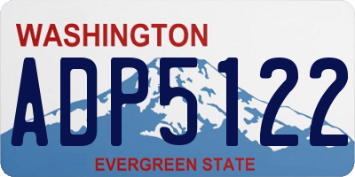 WA license plate ADP5122